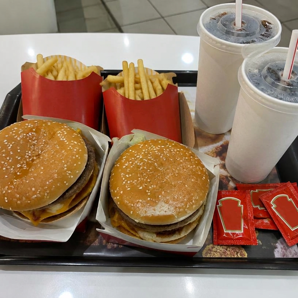 Fast food in plastic