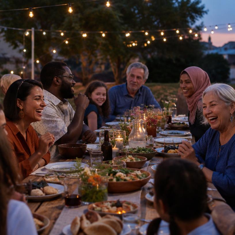 A meal shared with neighbours