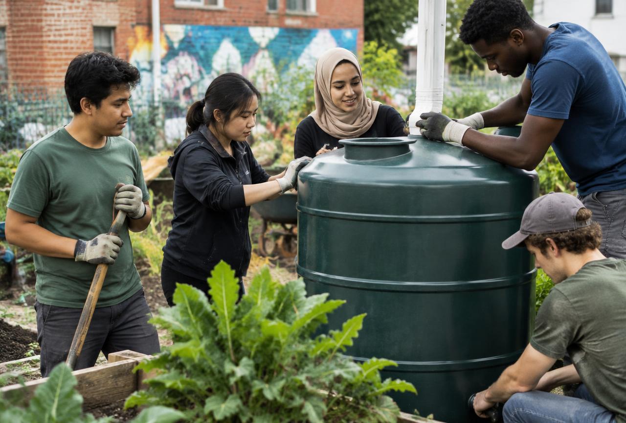 Young hands building a living future